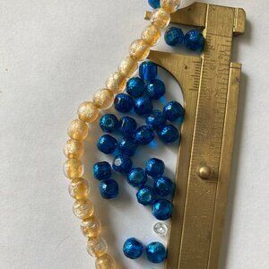 2 Strands of Glass Round Beads for Jewelry Making and Crafting